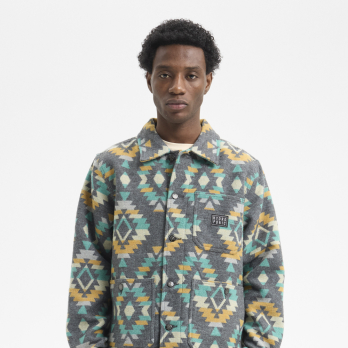Shirt - Jacket MOHICAN Grey Turquoise Navajo
