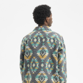 Shirt - Jacket MOHICAN Grey Turquoise Navajo 2