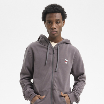 Hoodie PEANUTS MASK Bison Grey