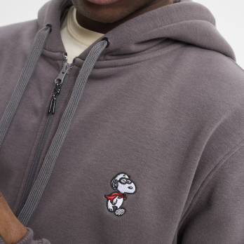 Hoodie PEANUTS MASK Bison Grey 2