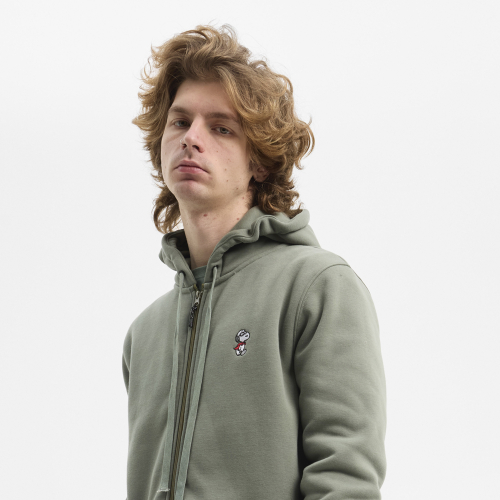 Hoodie PEANUTS MASK Green Grey