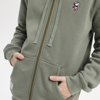 Hoodie PEANUTS MASK Green Grey 2