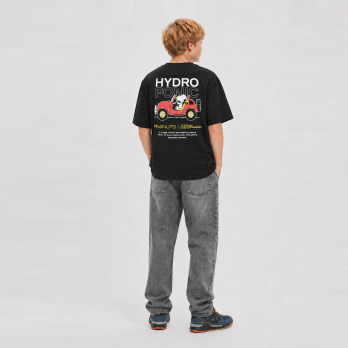 T-Shirt Youth PEANUTS ROADSTER Black 2