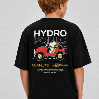 T-Shirt Youth PEANUTS ROADSTER Black
