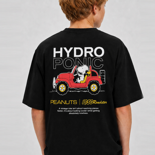 Camiseta Infantil PEANUTS ROADSTER Black