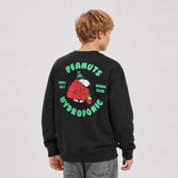 Crewneck Youth PEANUTS PUFFER Black
