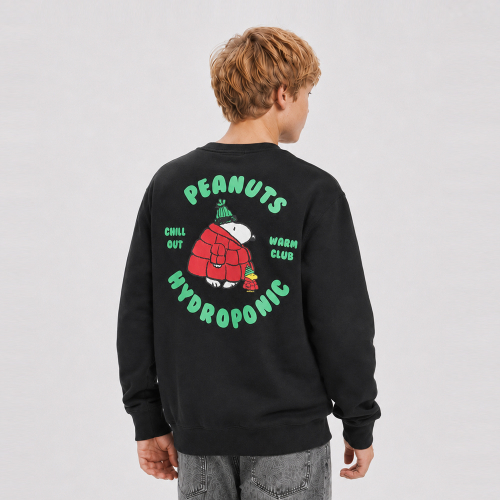 Crewneck Youth PEANUTS PUFFER Black