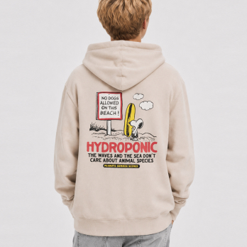 Sudadera con Capucha Infantil PEANUTS NO DOGS Taupe