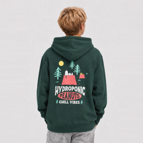 Hoodie Youth PEANUTS TENT Deep Teal