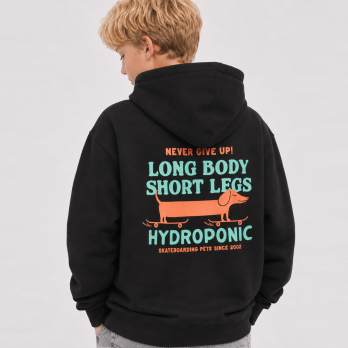 Sudadera con Capucha Infantil DACHSHUND Black
