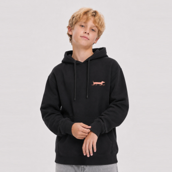 Sudadera con Capucha Infantil DACHSHUND Black 2